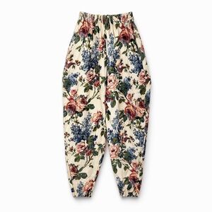 90’s Vintage Express L Tricot floral tapered 0260 Pants 100% cotton high rise